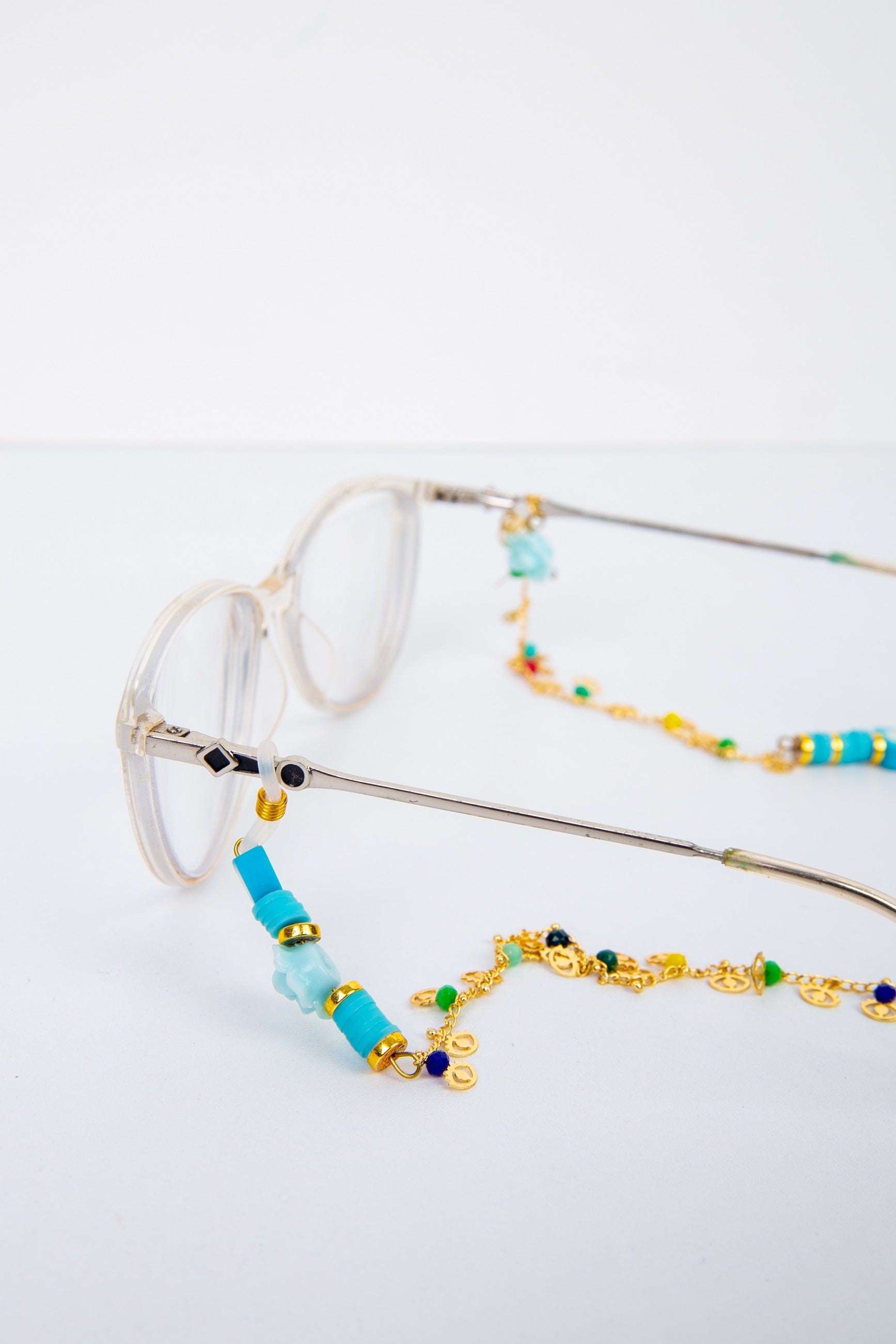 Stars Glasses chain in aqua