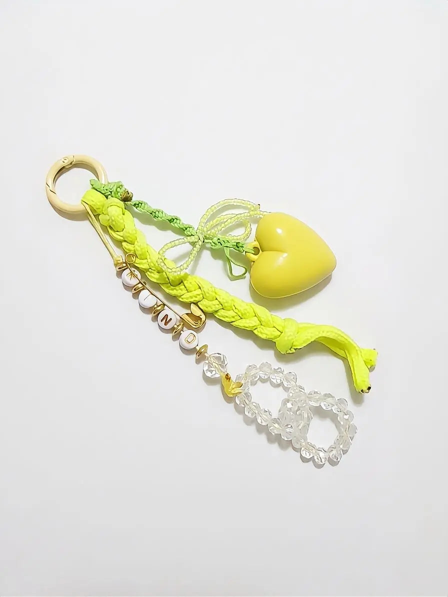 KIND Bag Charm in Neon Yellow