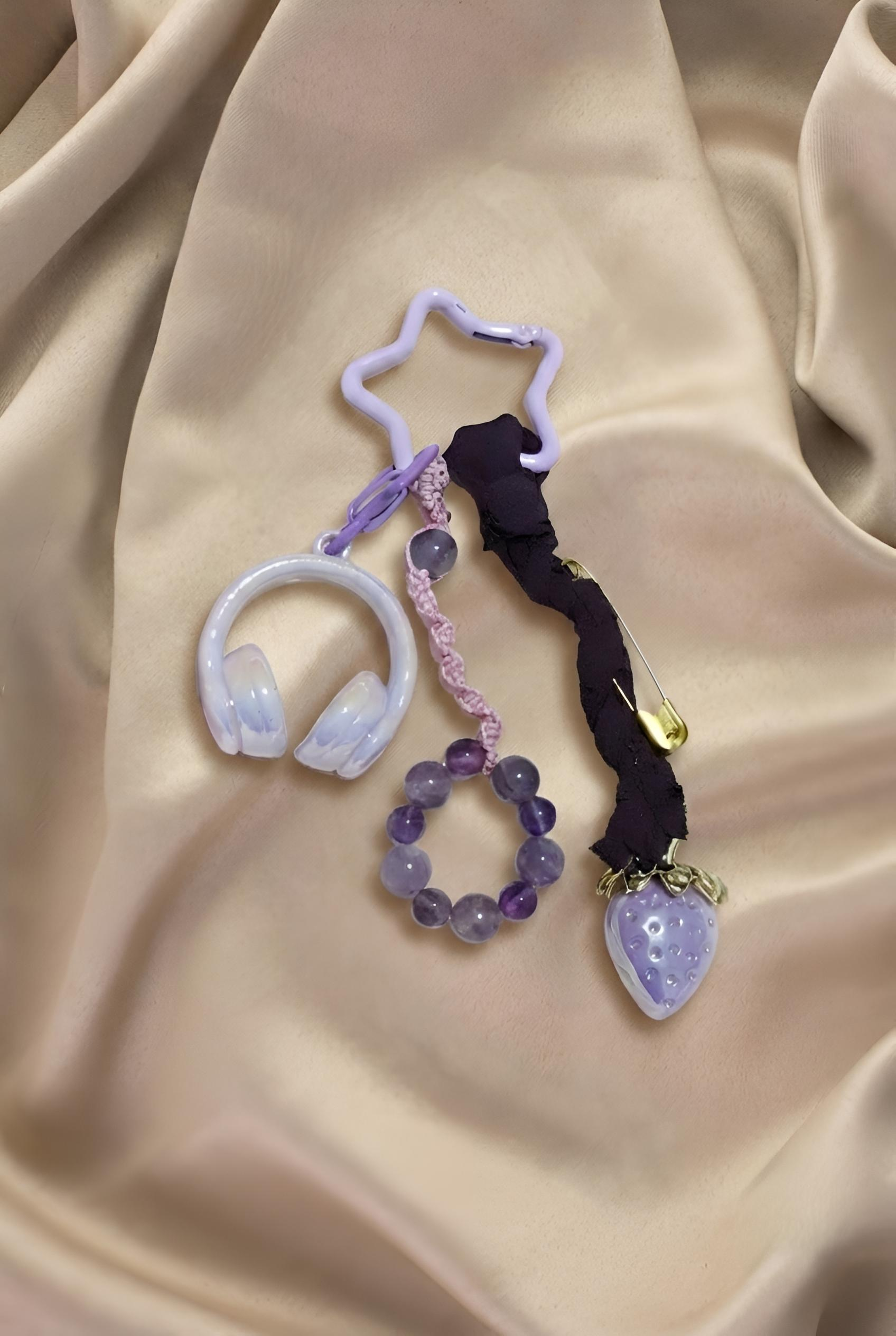 Identity Bag Charm in Amethyst